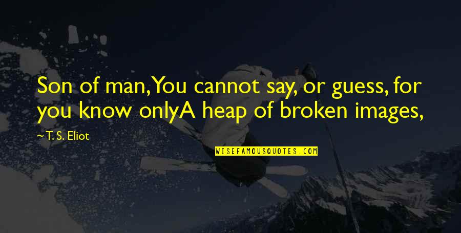 Son Images Quotes By T. S. Eliot: Son of man,You cannot say, or guess, for