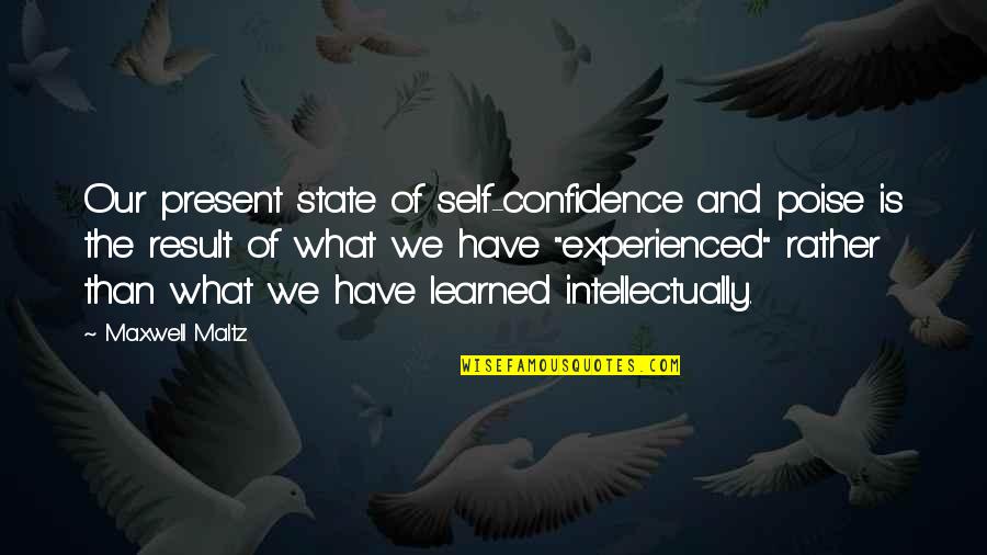 Sonar Kella Quotes By Maxwell Maltz: Our present state of self-confidence and poise is