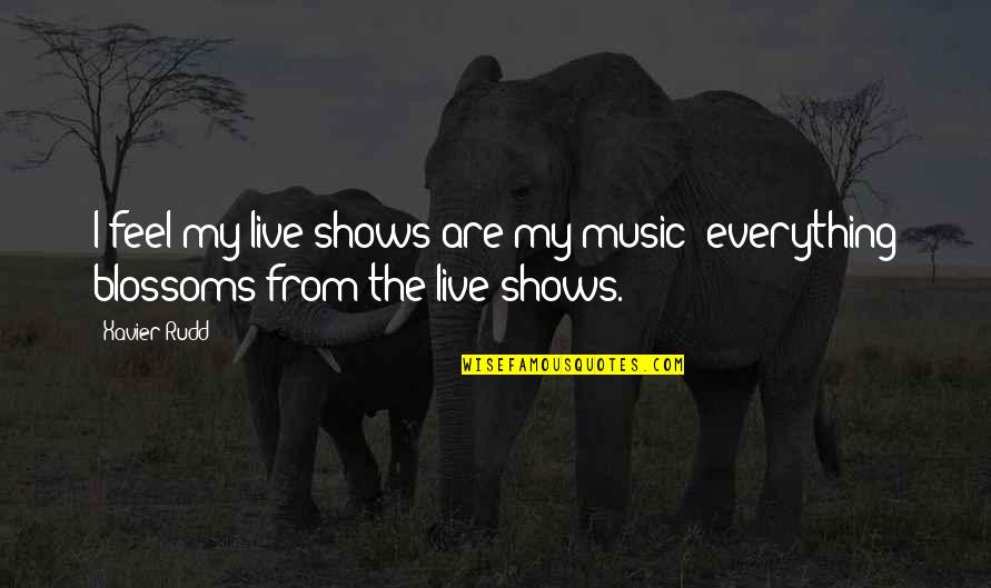 Sondheim Musicals Quotes By Xavier Rudd: I feel my live shows are my music;