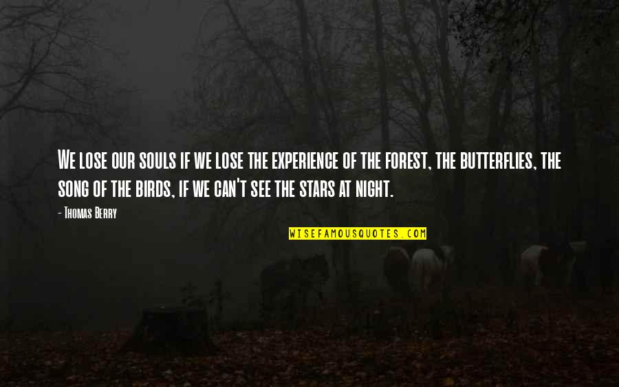 Song Of The Birds Quotes By Thomas Berry: We lose our souls if we lose the