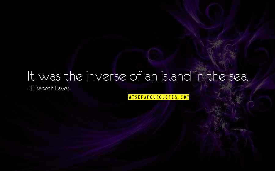 Sonny Black Quotes By Elisabeth Eaves: It was the inverse of an island in