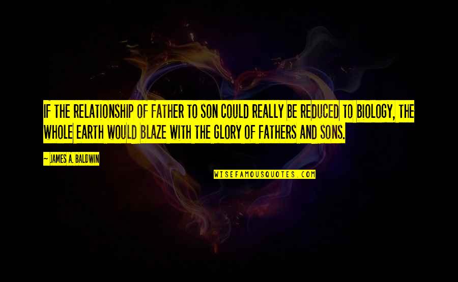 Sons And Fathers Relationship Quotes By James A. Baldwin: If the relationship of father to son could
