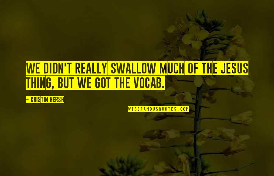 Sooky88 Quotes By Kristin Hersh: We didn't really swallow much of the Jesus