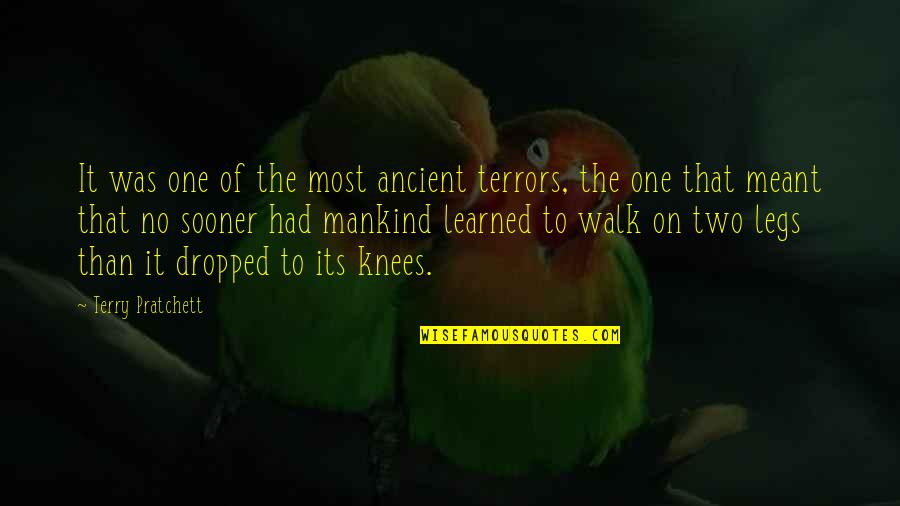 Sooner Than Quotes By Terry Pratchett: It was one of the most ancient terrors,