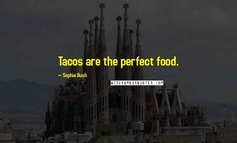 Sophia Bush quotes: Tacos are the perfect food.