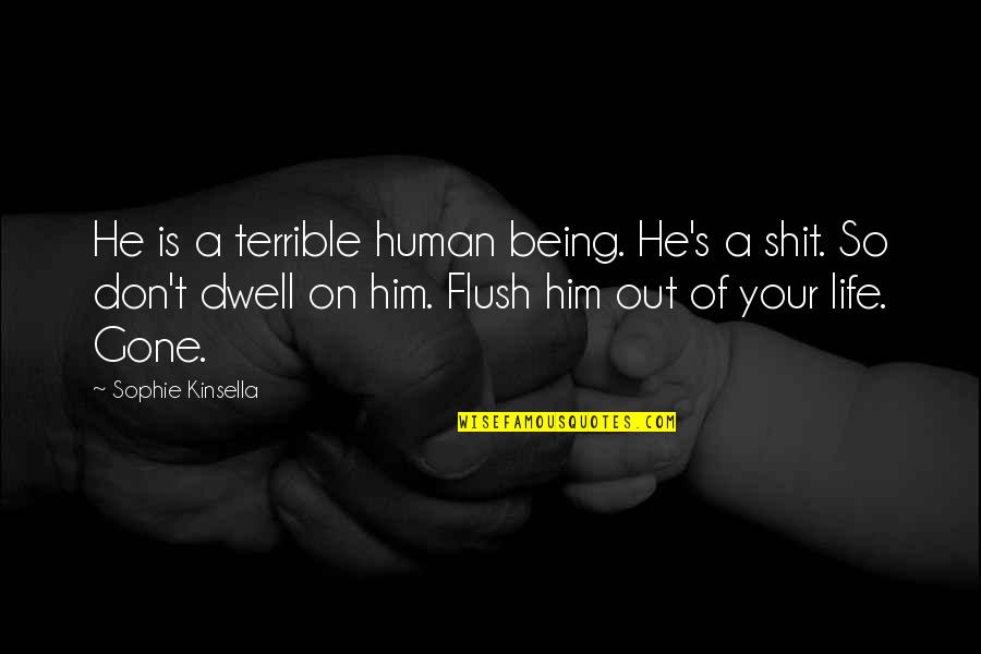 Sophie Life Quotes By Sophie Kinsella: He is a terrible human being. He's a