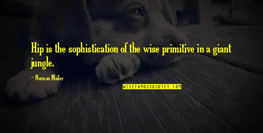 Sophistication Quotes By Norman Mailer: Hip is the sophistication of the wise primitive