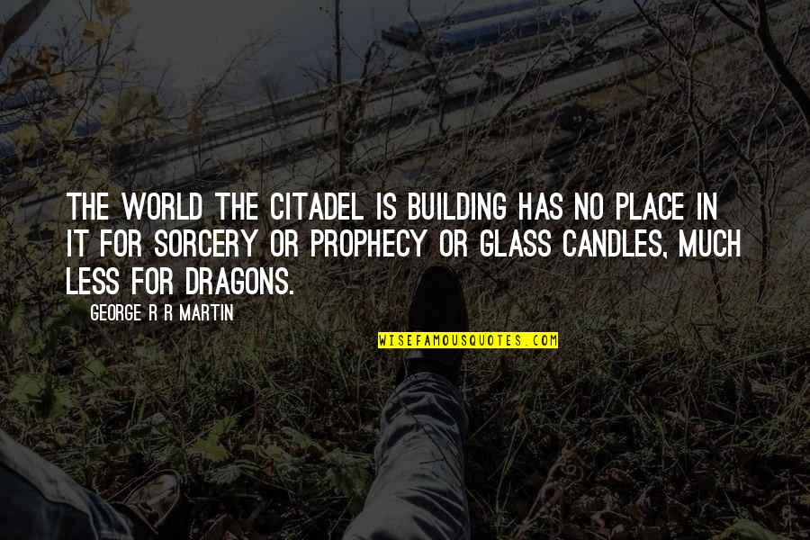 Sorcery Quotes By George R R Martin: The world the Citadel is building has no