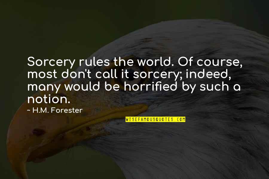 Sorcery's Quotes By H.M. Forester: Sorcery rules the world. Of course, most don't Sorcery's Quotes By H.M. Forester: Sorcery rules the world. Of course, most don't