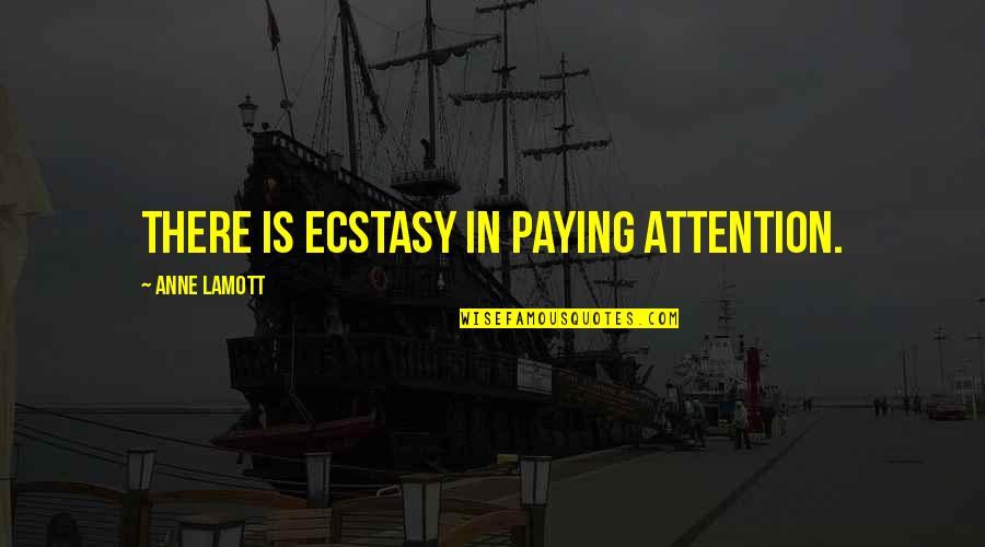 Sordalab Quotes By Anne Lamott: There is ecstasy in paying attention. Sordalab Quotes By Anne Lamott: There is ecstasy in paying attention.