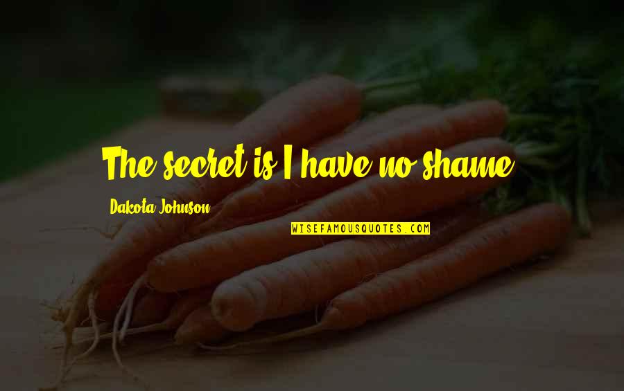 Sordello Quotes By Dakota Johnson: The secret is I have no shame.