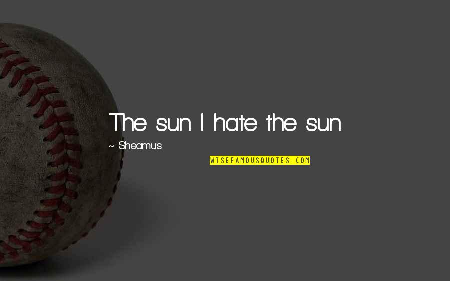 Sornette Bubble Quotes By Sheamus: The sun. I hate the sun.