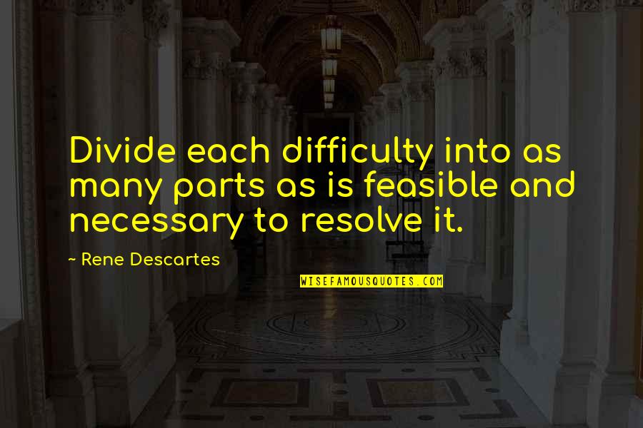 Sorosis Of The Liver Quotes By Rene Descartes: Divide each difficulty into as many parts as Sorosis Of The Liver Quotes By Rene Descartes: Divide each difficulty into as many parts as