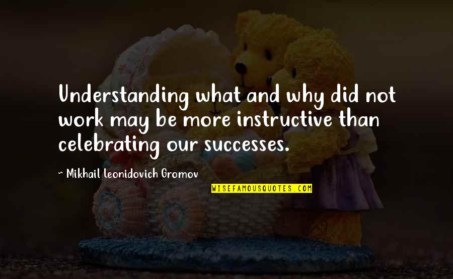 Sorozataj Nl Quotes By Mikhail Leonidovich Gromov: Understanding what and why did not work may Sorozataj Nl Quotes By Mikhail Leonidovich Gromov: Understanding what and why did not work may
