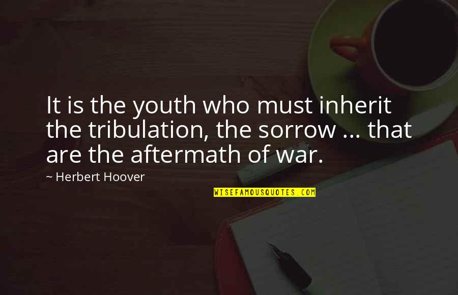 Sorrow Of War Quotes By Herbert Hoover: It is the youth who must inherit the
