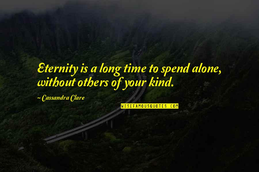 Sorry About Yesterday Quotes By Cassandra Clare: Eternity is a long time to spend alone,