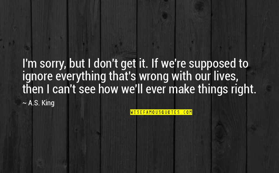 Sorry For Everything Quotes By A.S. King: I'm sorry, but I don't get it. If