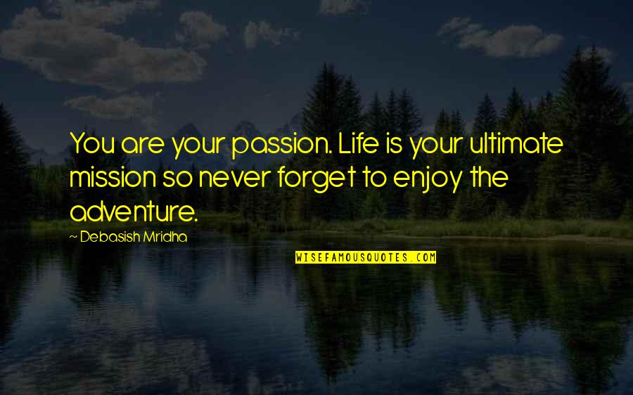 Sorry I Lied Quotes By Debasish Mridha: You are your passion. Life is your ultimate