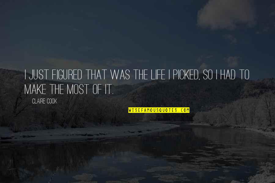 Sorry I Messed Up Quotes By Claire Cook: I just figured that was the life I