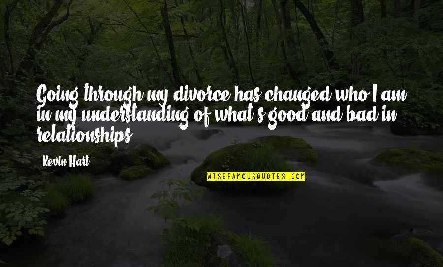 Sorry If I Call You Love Quotes By Kevin Hart: Going through my divorce has changed who I