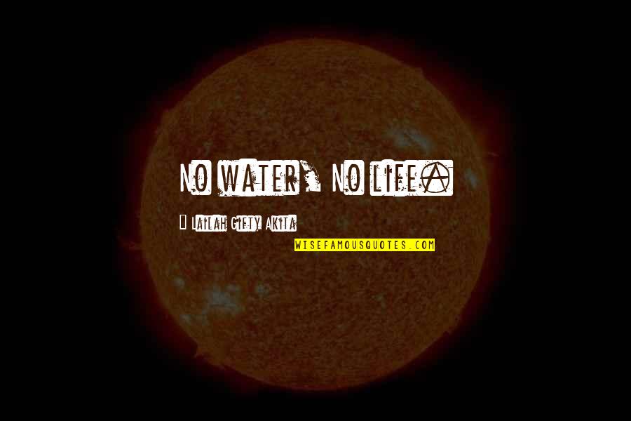 Sorry Not Being Perfect Quotes By Lailah Gifty Akita: No water, No life.
