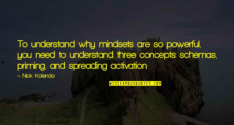 Sorry You Are Hurting Quotes By Nick Kolenda: To understand why mindsets are so powerful, you