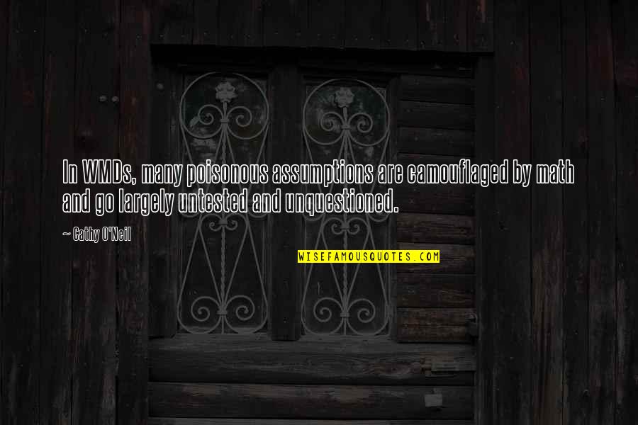 Sorryier Quotes By Cathy O'Neil: In WMDs, many poisonous assumptions are camouflaged by