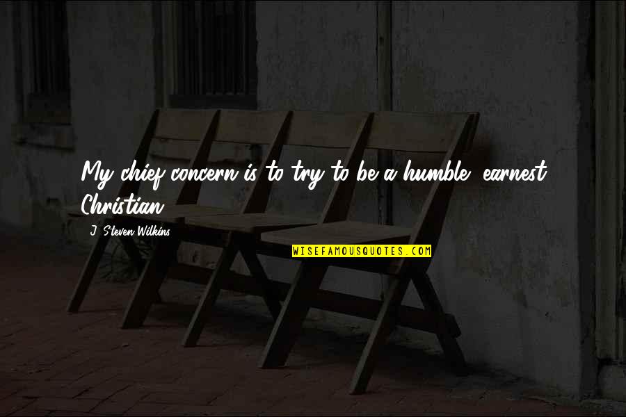 Sorsapuiston Quotes By J. Steven Wilkins: My chief concern is to try to be
