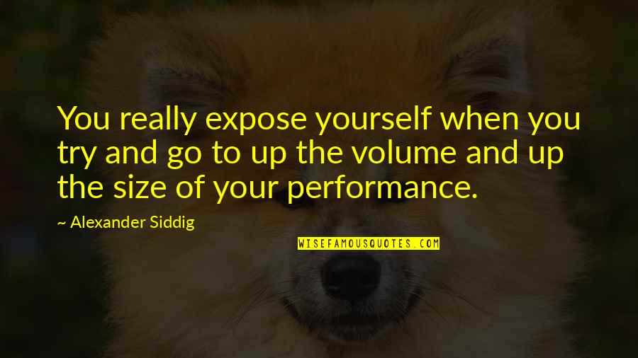 Sorters Quotes By Alexander Siddig: You really expose yourself when you try and