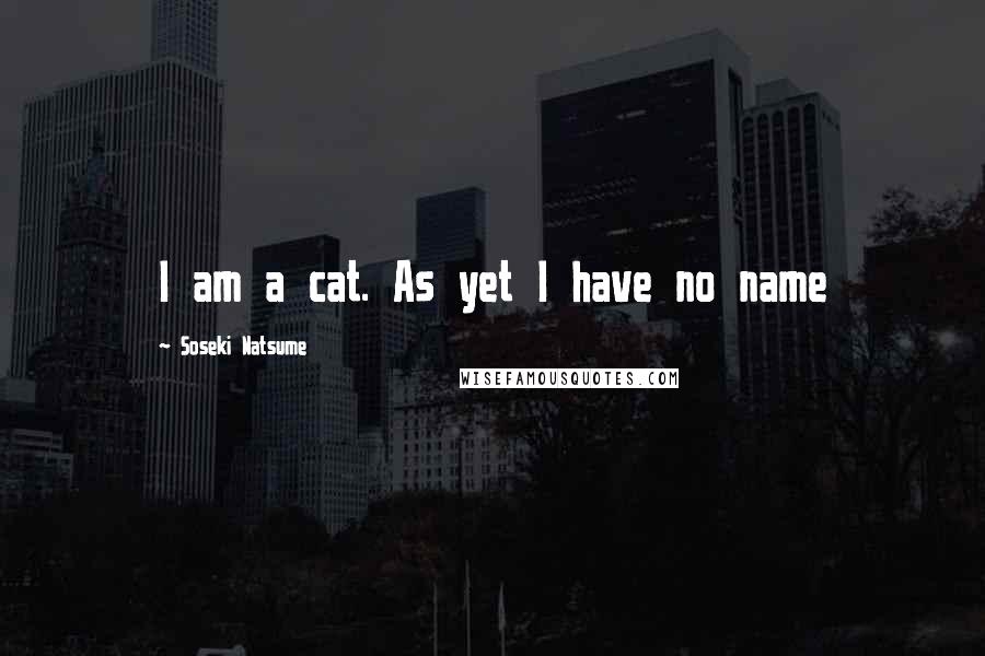 Soseki Natsume quotes: I am a cat. As yet I have no name