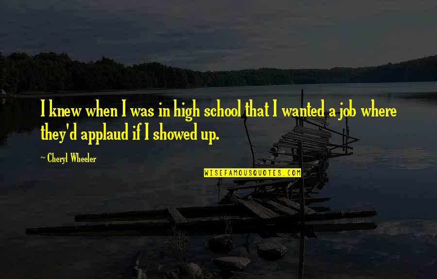 Sottolineare Sinonimi Quotes By Cheryl Wheeler: I knew when I was in high school Sottolineare Sinonimi Quotes By Cheryl Wheeler: I knew when I was in high school