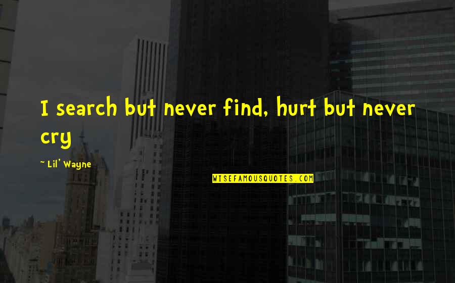 Soubresaut English Translation Quotes By Lil' Wayne: I search but never find, hurt but never
