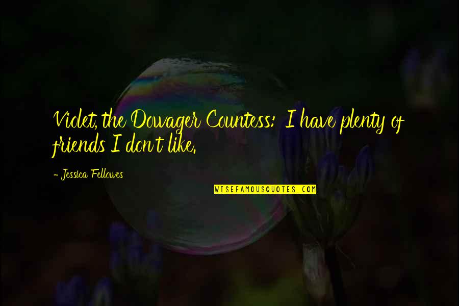 Souheir Rawlings Quotes By Jessica Fellowes: Violet, the Dowager Countess: 'I have plenty of
