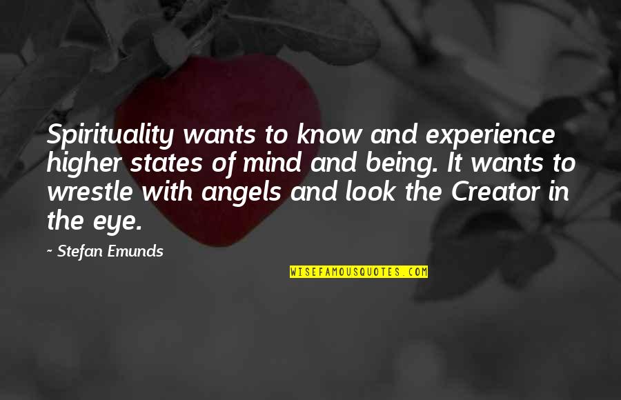 Soul And Eye Quotes By Stefan Emunds: Spirituality wants to know and experience higher states