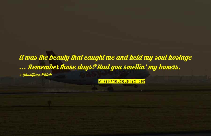 Soul Beauty Quotes By Ghostface Killah: It was the beauty that caught me and