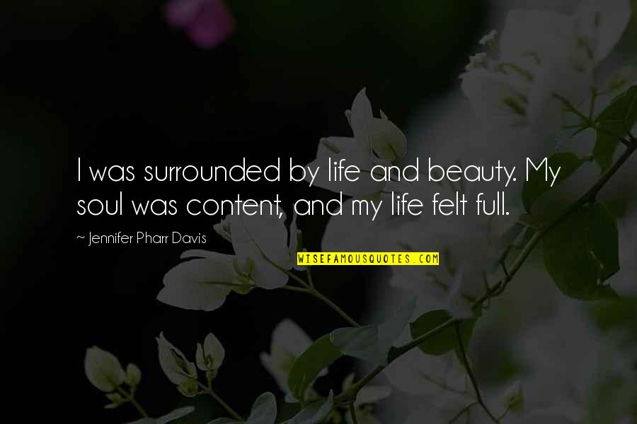 Soul Felt Quotes By Jennifer Pharr Davis: I was surrounded by life and beauty. My