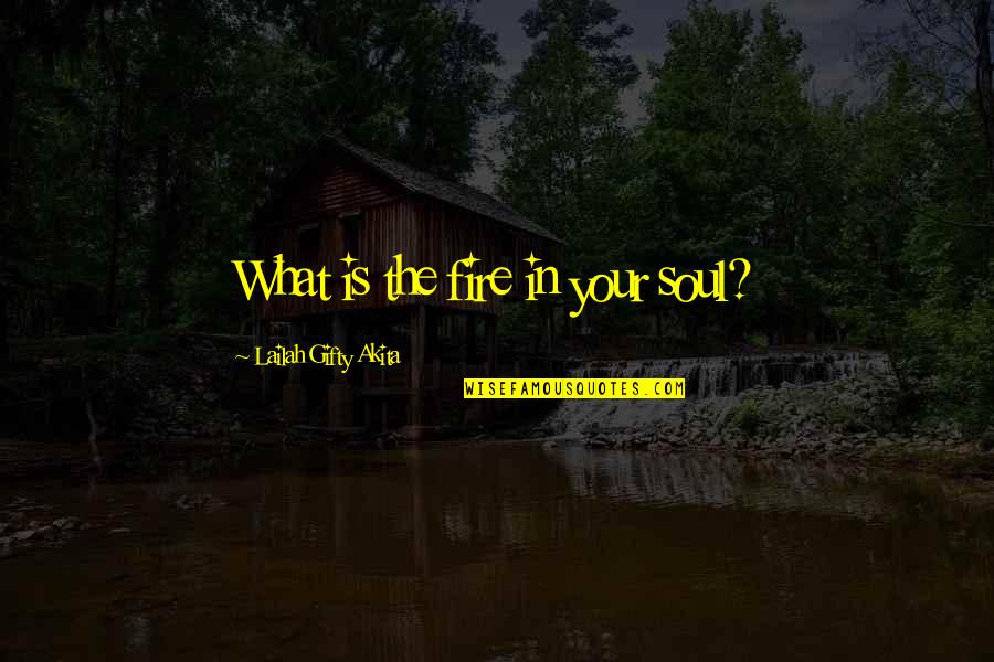 Soul Fire Quotes By Lailah Gifty Akita: What is the fire in your soul?