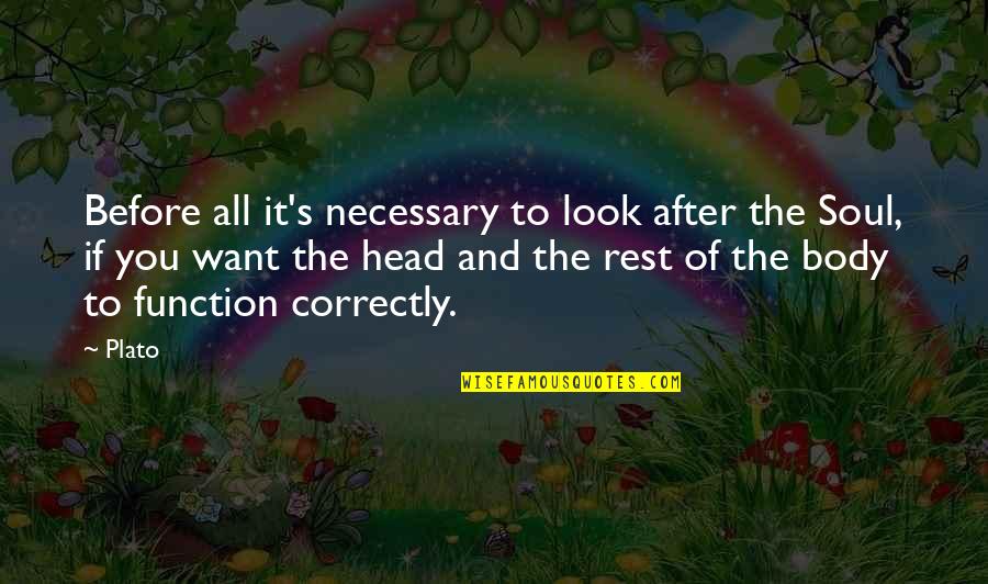 Soul Rest Quotes By Plato: Before all it's necessary to look after the Soul Rest Quotes By Plato: Before all it's necessary to look after the