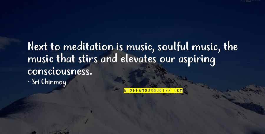 Soulful Quotes By Sri Chinmoy: Next to meditation is music, soulful music, the