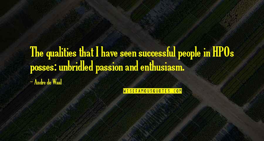 Soulless Eyes Quotes By Andre De Waal: The qualities that I have seen successful people Soulless Eyes Quotes By Andre De Waal: The qualities that I have seen successful people