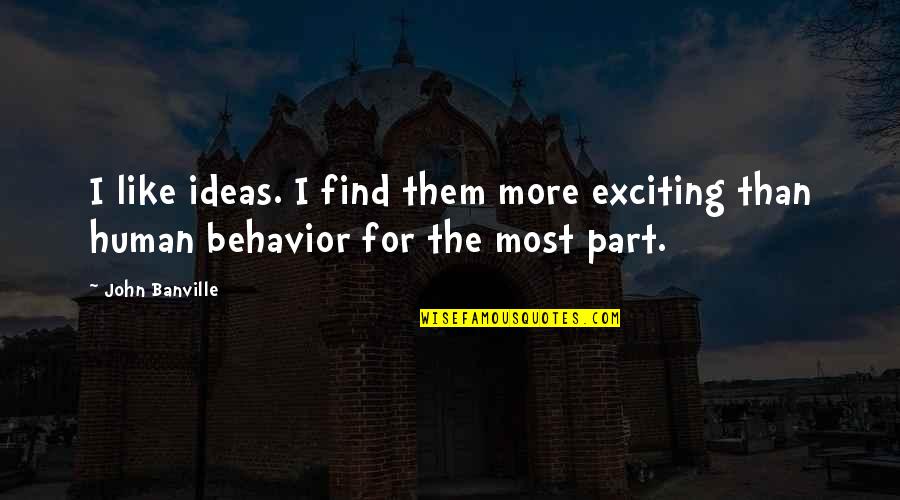 Soulmates Images And Quotes By John Banville: I like ideas. I find them more exciting