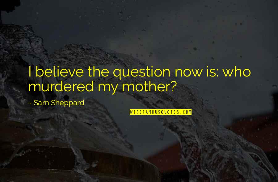 Sound Of Music Mother Abbess Quotes By Sam Sheppard: I believe the question now is: who murdered