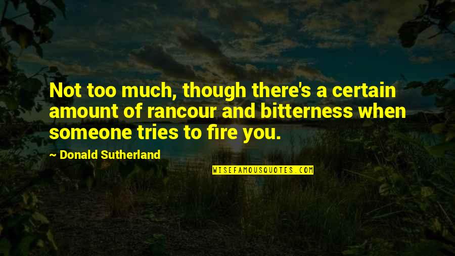 Sound Of Music Song Quotes By Donald Sutherland: Not too much, though there's a certain amount Sound Of Music Song Quotes By Donald Sutherland: Not too much, though there's a certain amount
