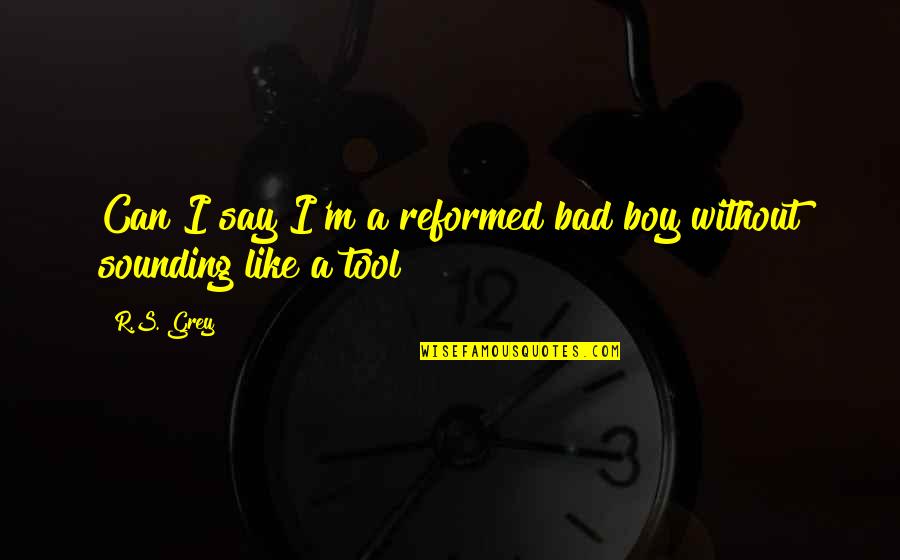 Sounding Quotes By R.S. Grey: Can I say I'm a reformed bad boy