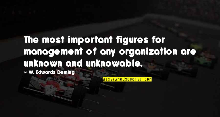 Sounds In English Quotes By W. Edwards Deming: The most important figures for management of any