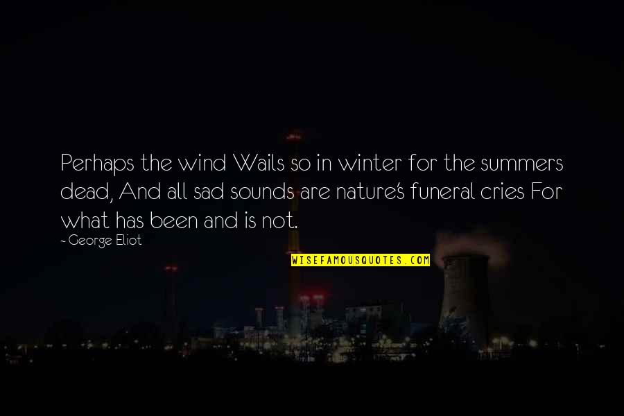 Sounds Of Nature Quotes By George Eliot: Perhaps the wind Wails so in winter for