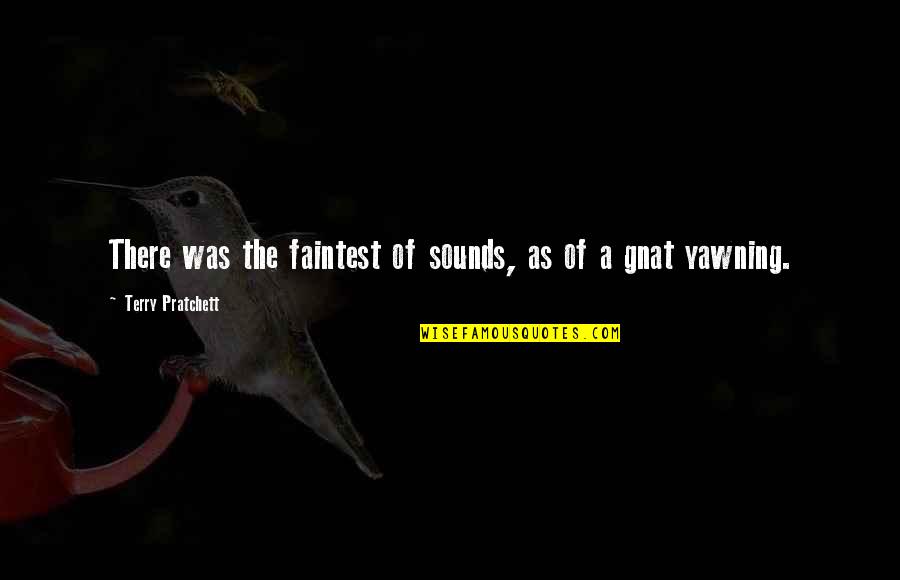 Sounds Of Quotes By Terry Pratchett: There was the faintest of sounds, as of
