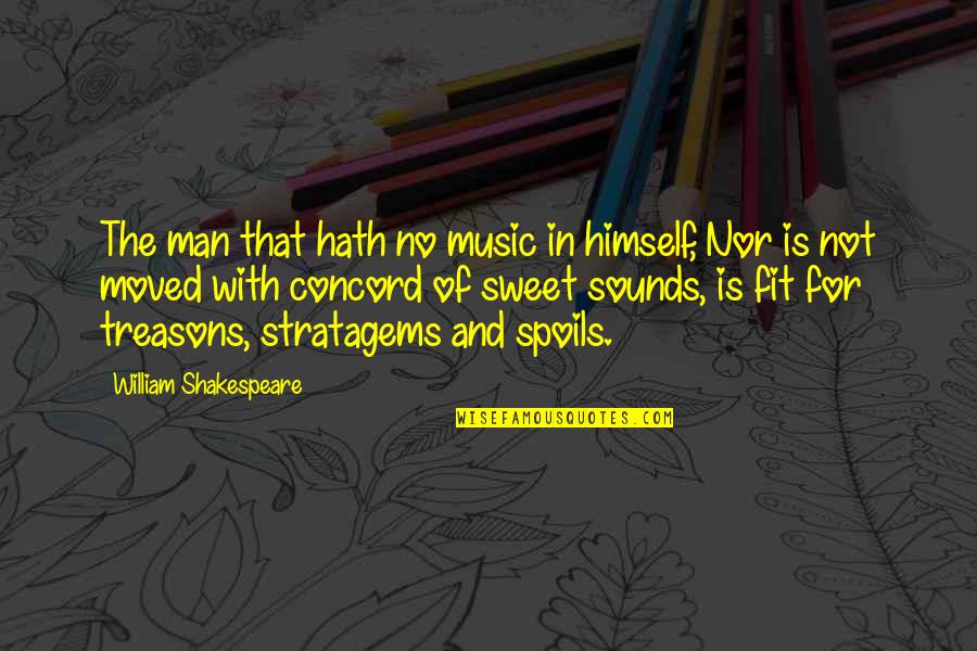 Sounds Of Quotes By William Shakespeare: The man that hath no music in himself,