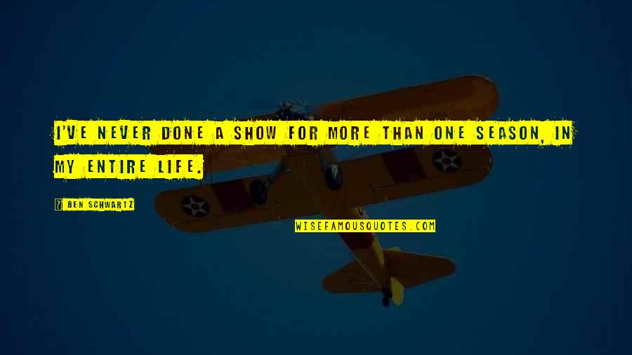 Souness Graeme Quotes By Ben Schwartz: I've never done a show for more than