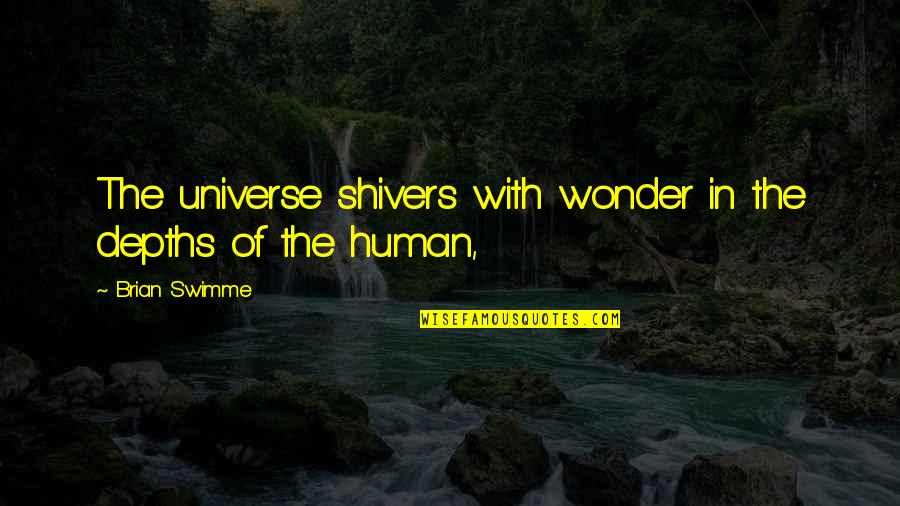 Soup Bowl Quotes By Brian Swimme: The universe shivers with wonder in the depths Soup Bowl Quotes By Brian Swimme: The universe shivers with wonder in the depths